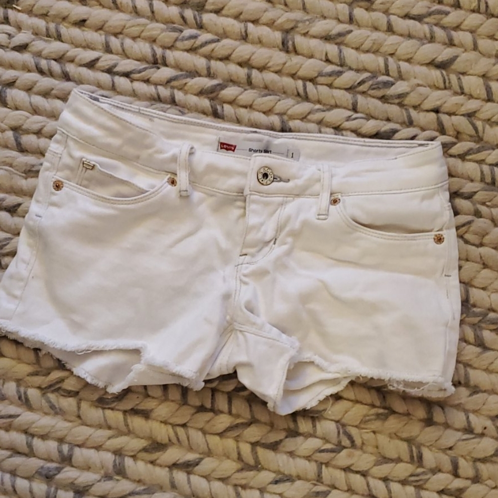 Levi's White Shorty Short